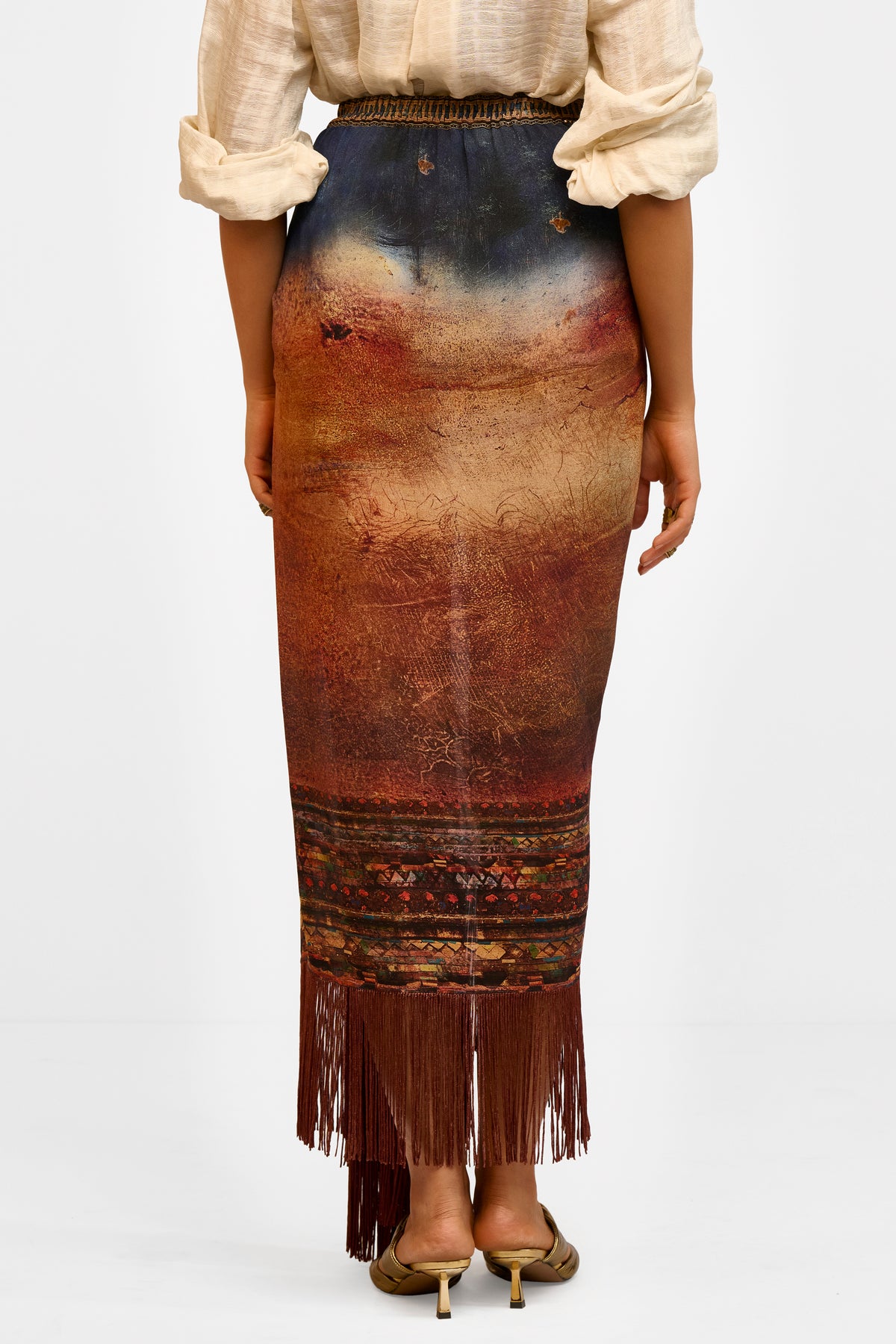 Draped Georgette Skirt