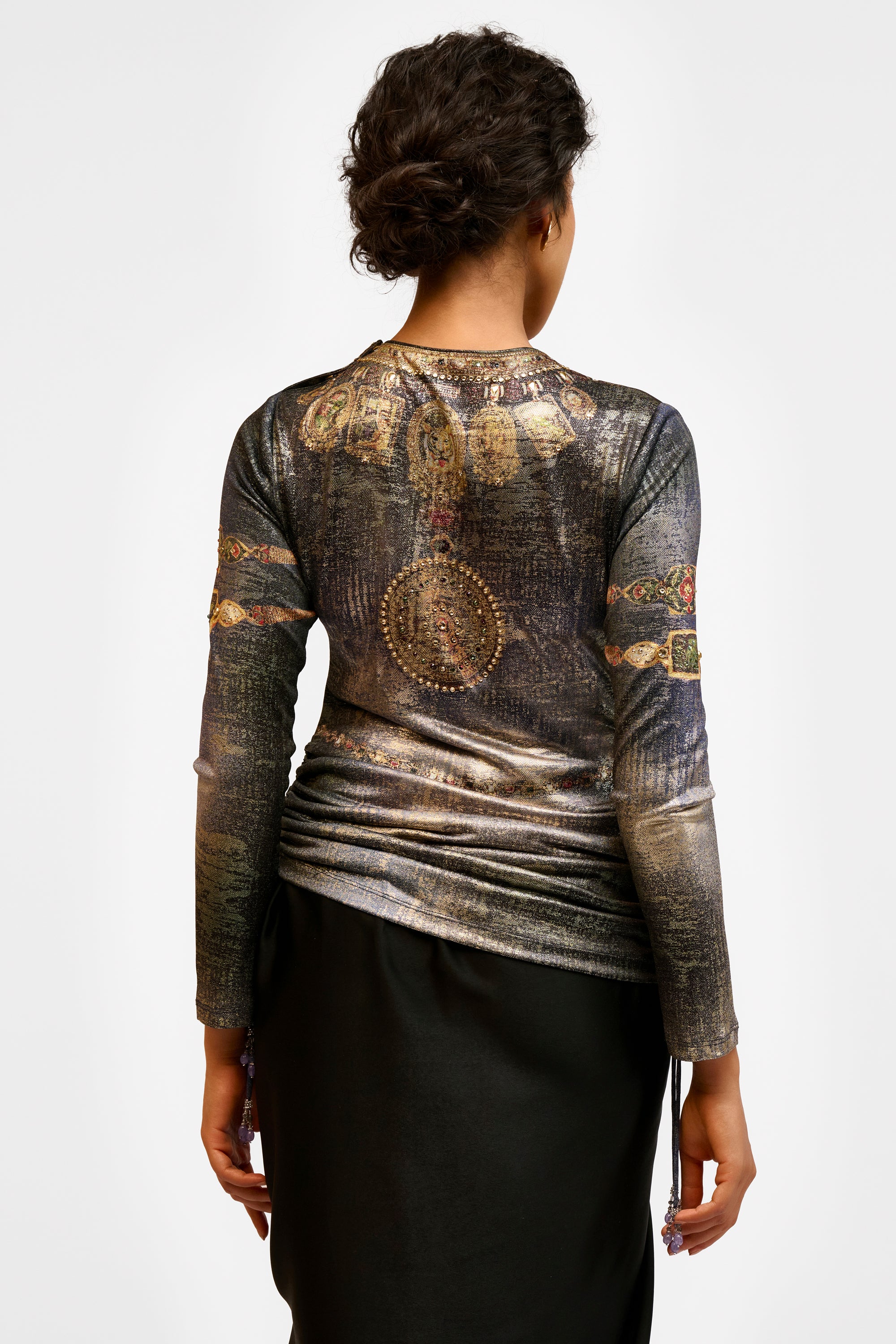 Embelished Foil Top