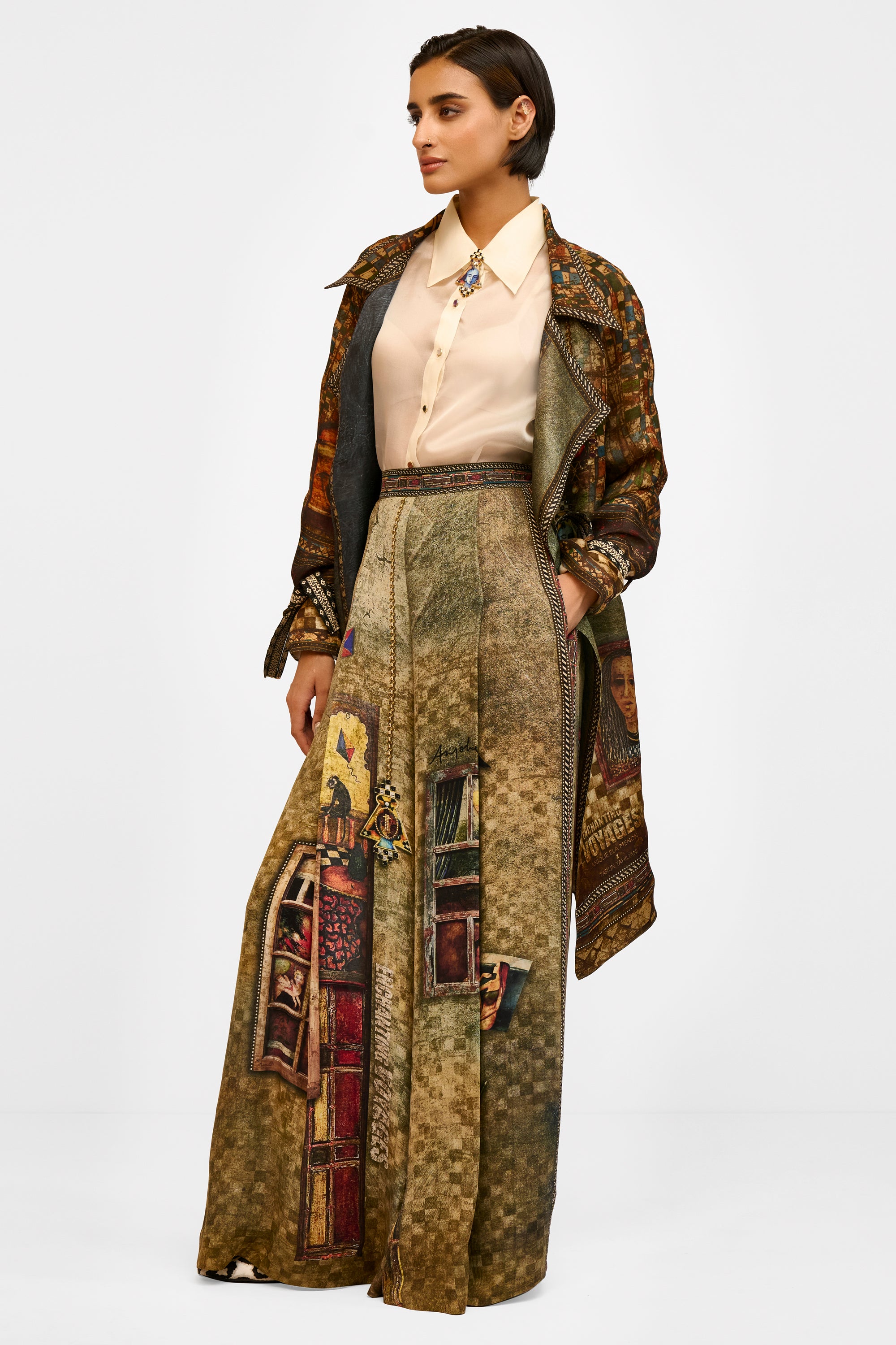 Printed Fluid Trouser