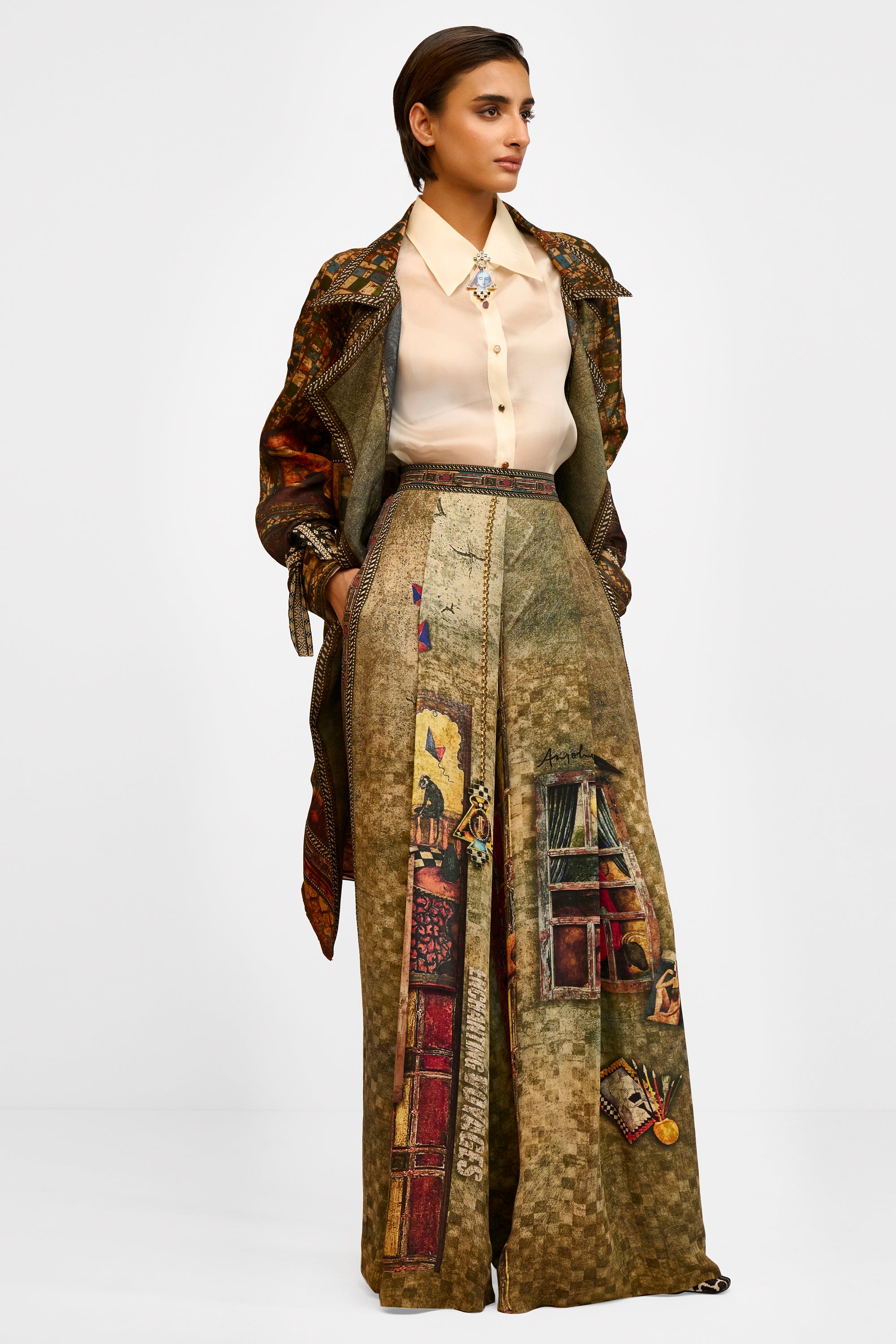 Printed Fluid Trouser
