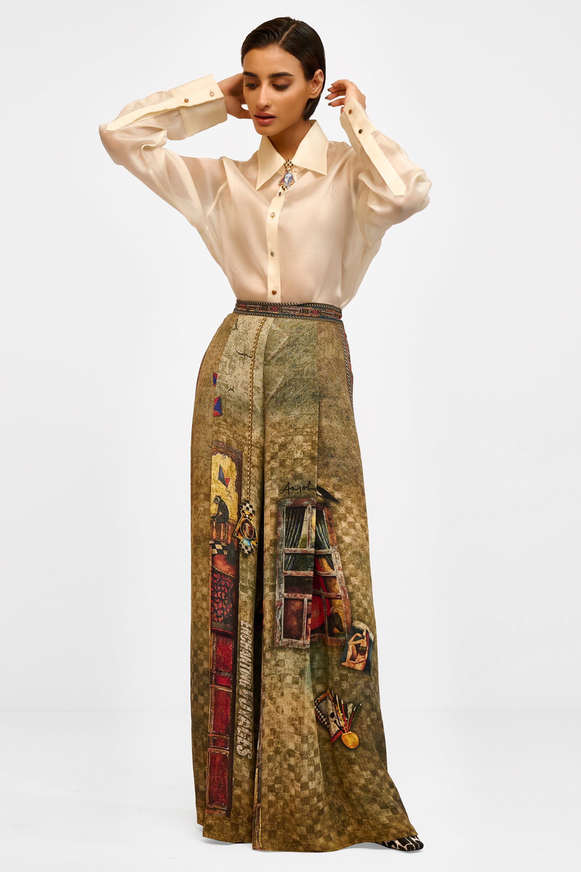 Printed Fluid Trouser
