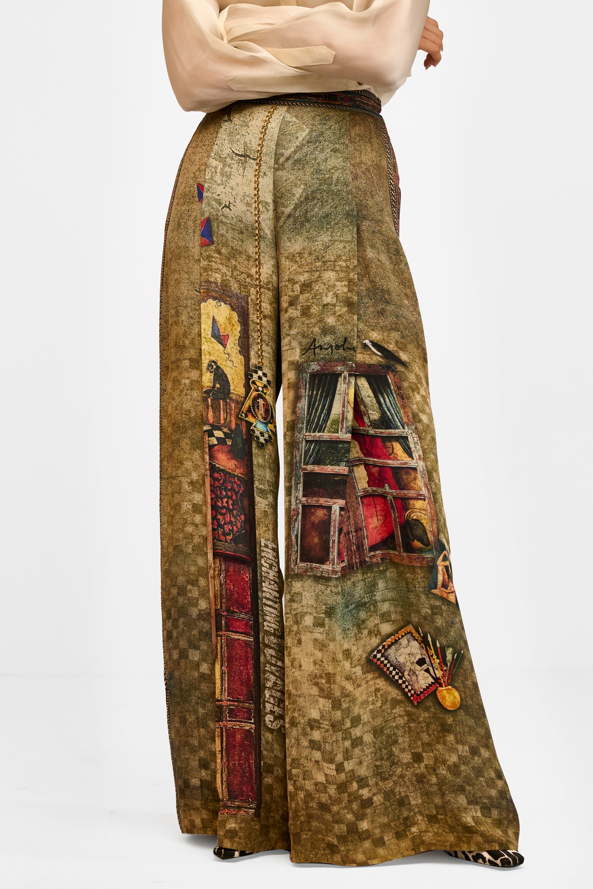 Printed Fluid Trouser