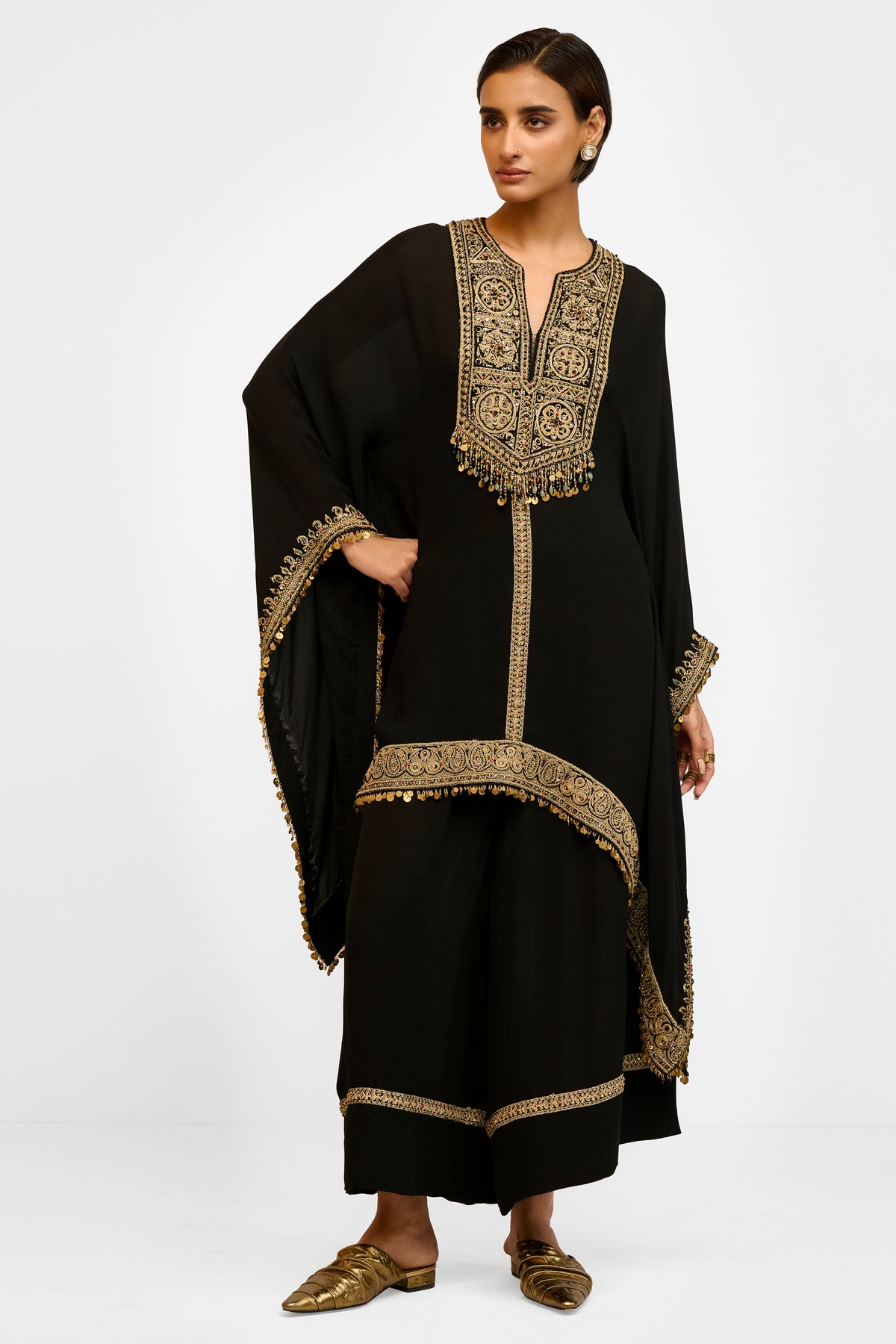 Embroidered Silk Georgette Top