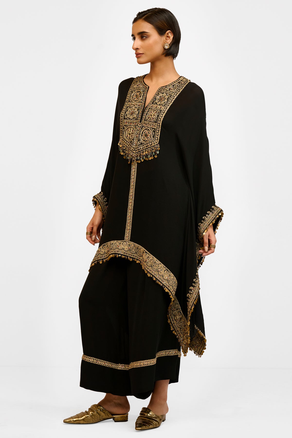 Embroidered Silk Georgette Top