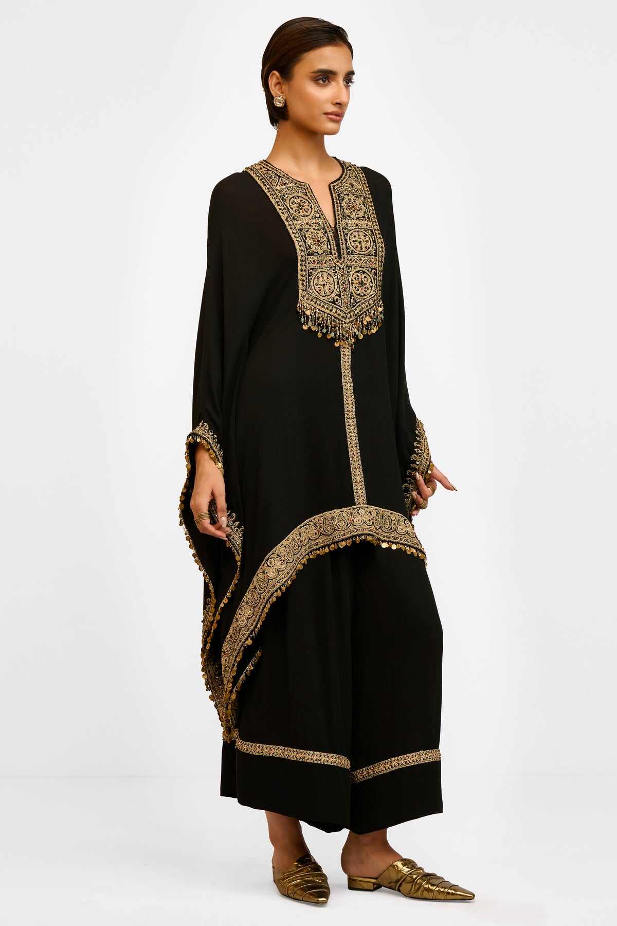 Embroidered Silk Georgette Top