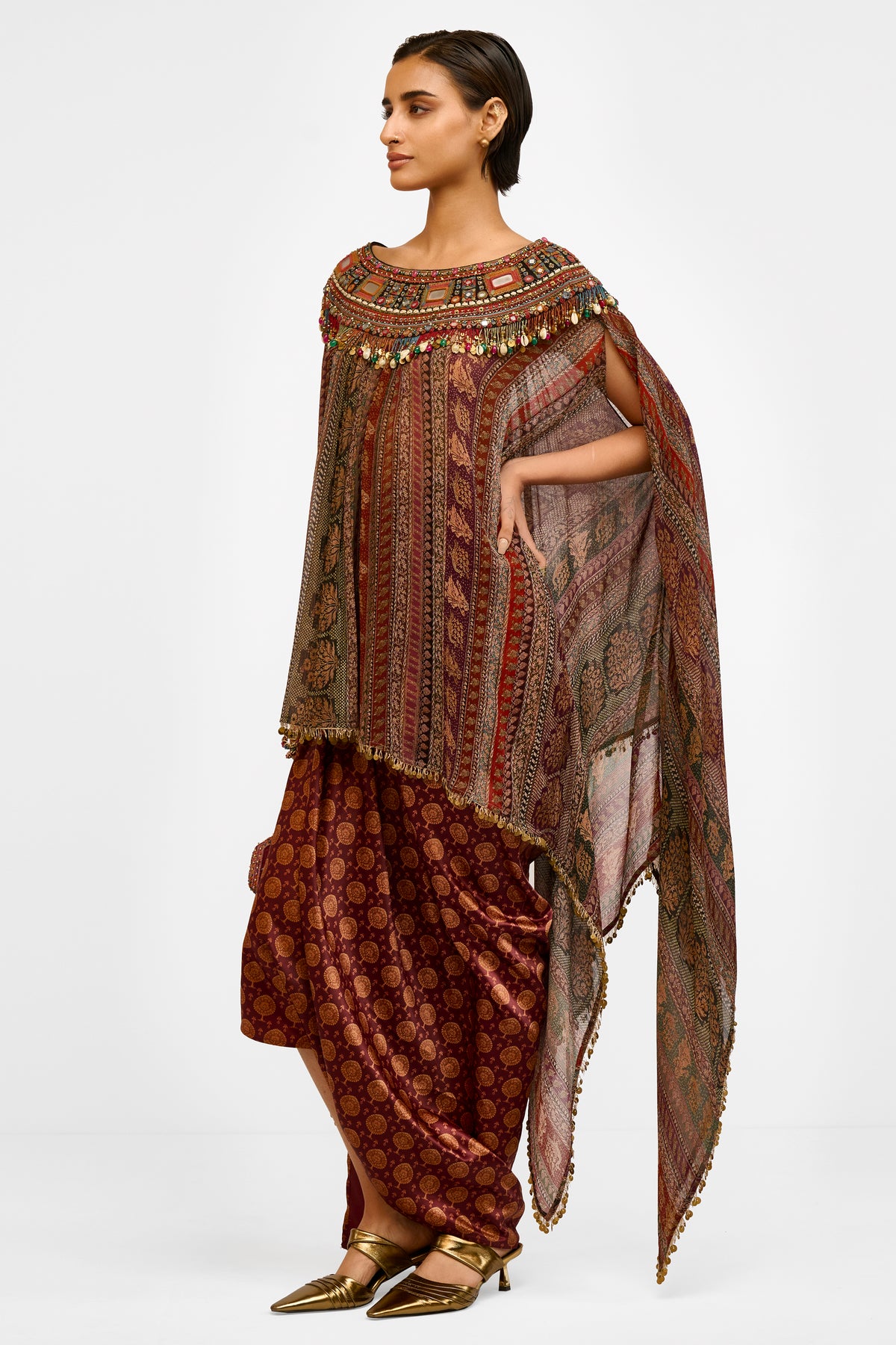 Embroidered Chiffon Top