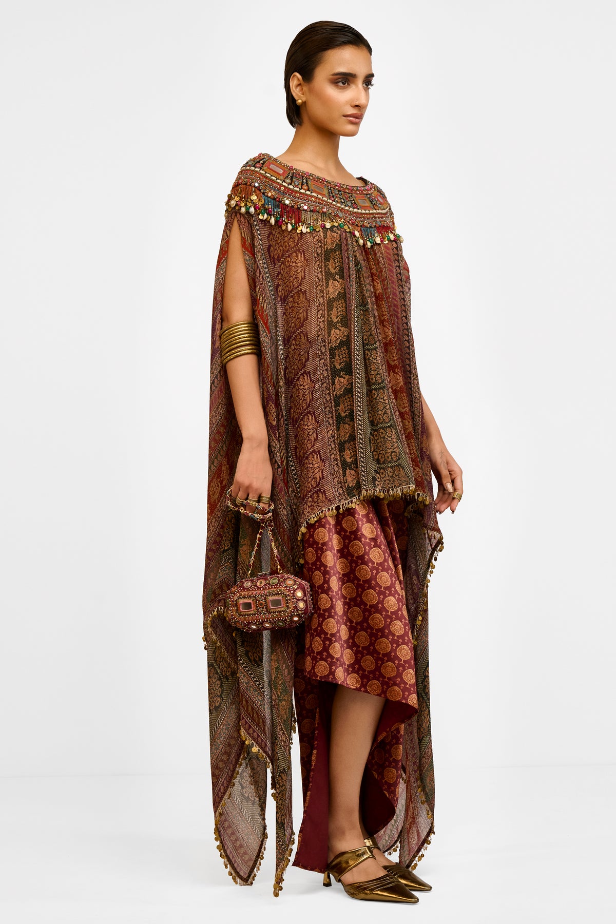 Embroidered Chiffon Top