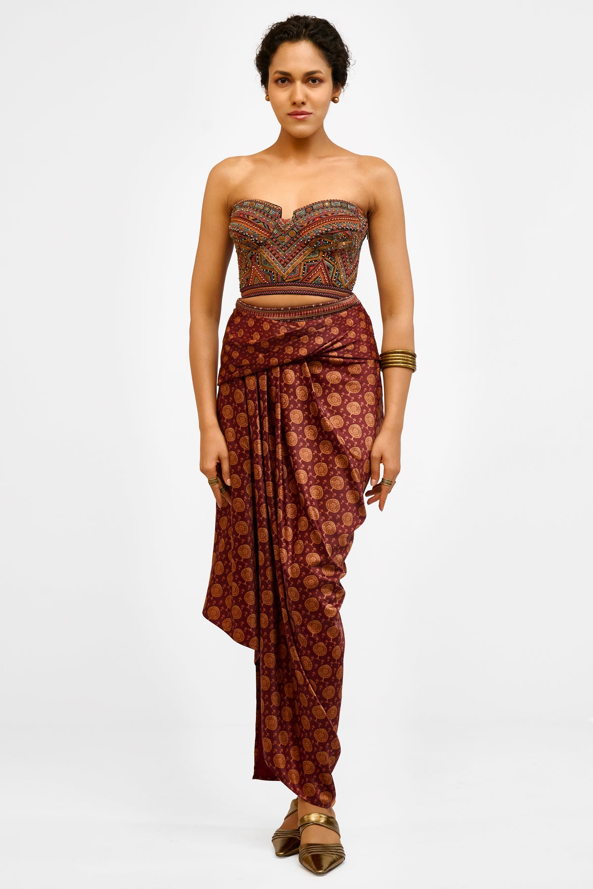 Embroidered Mulmul Corset