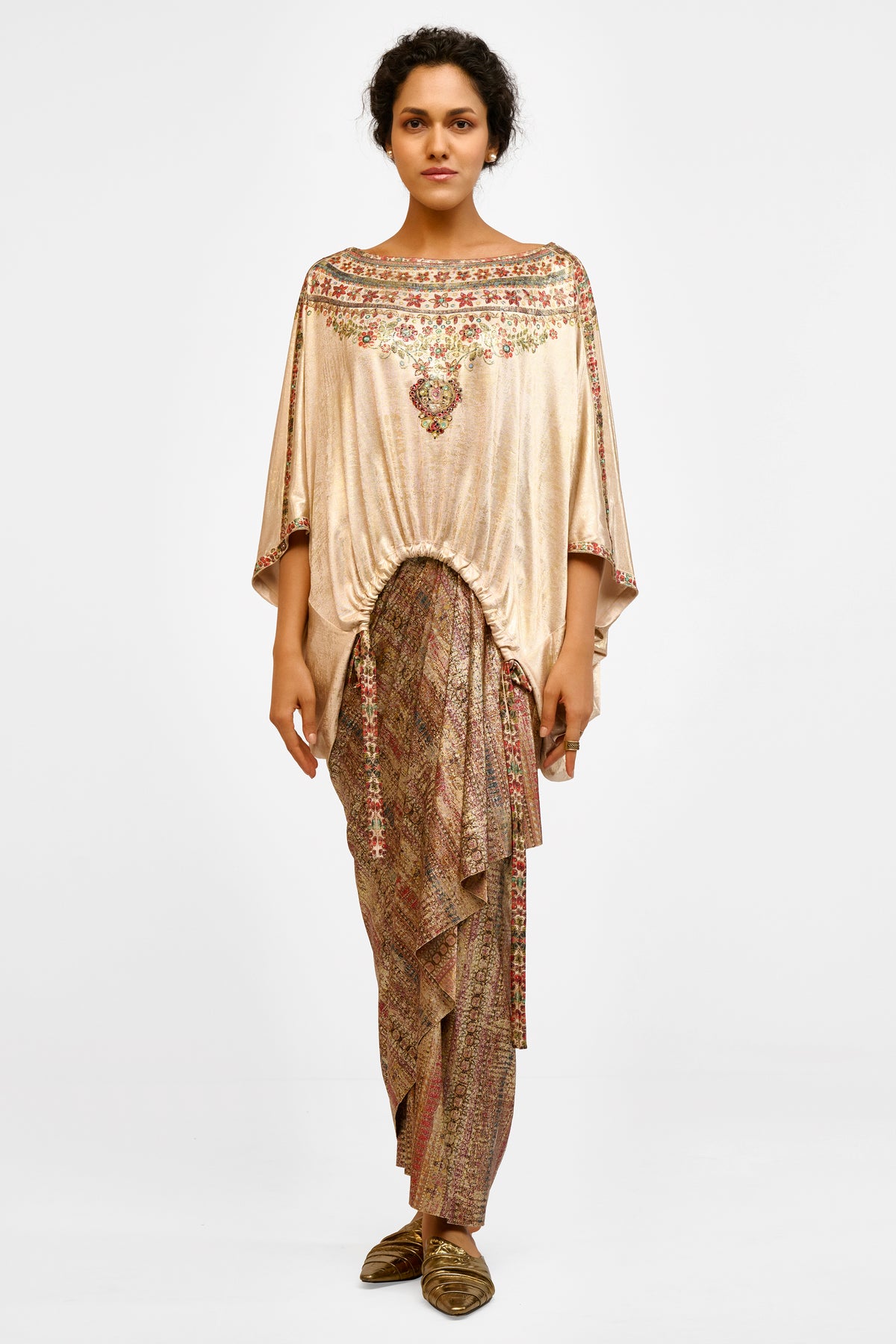 Ruched Foil T-Shirt