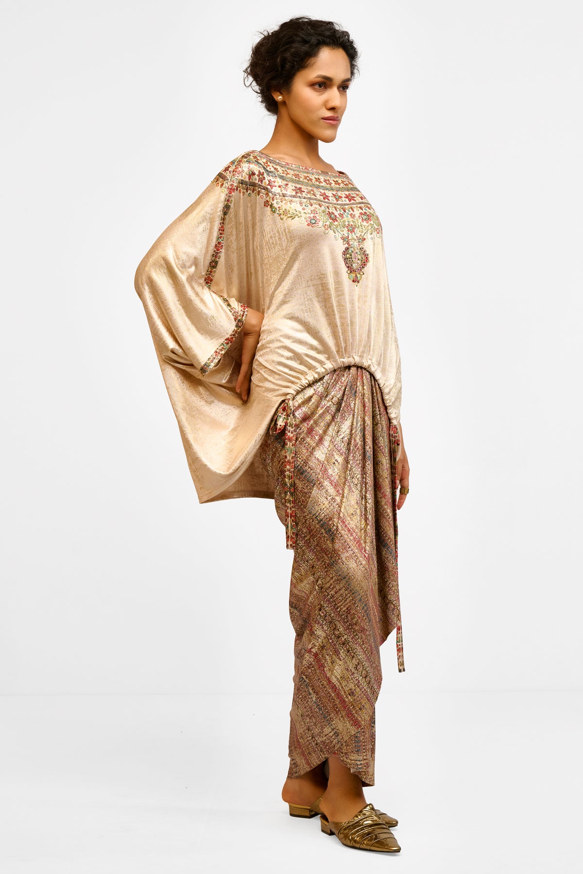Ruched Foil T-Shirt