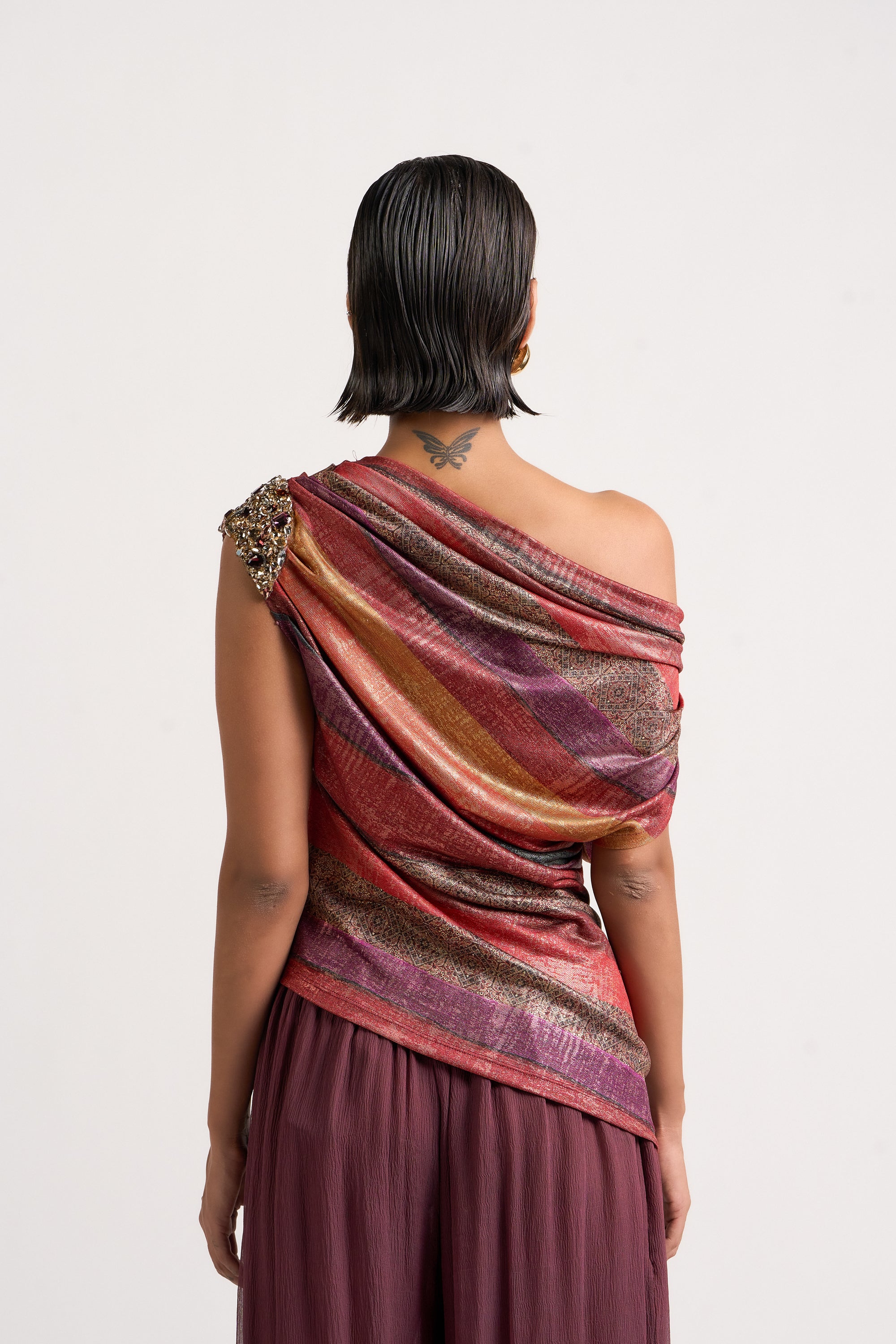 Jewelled Brooch Top