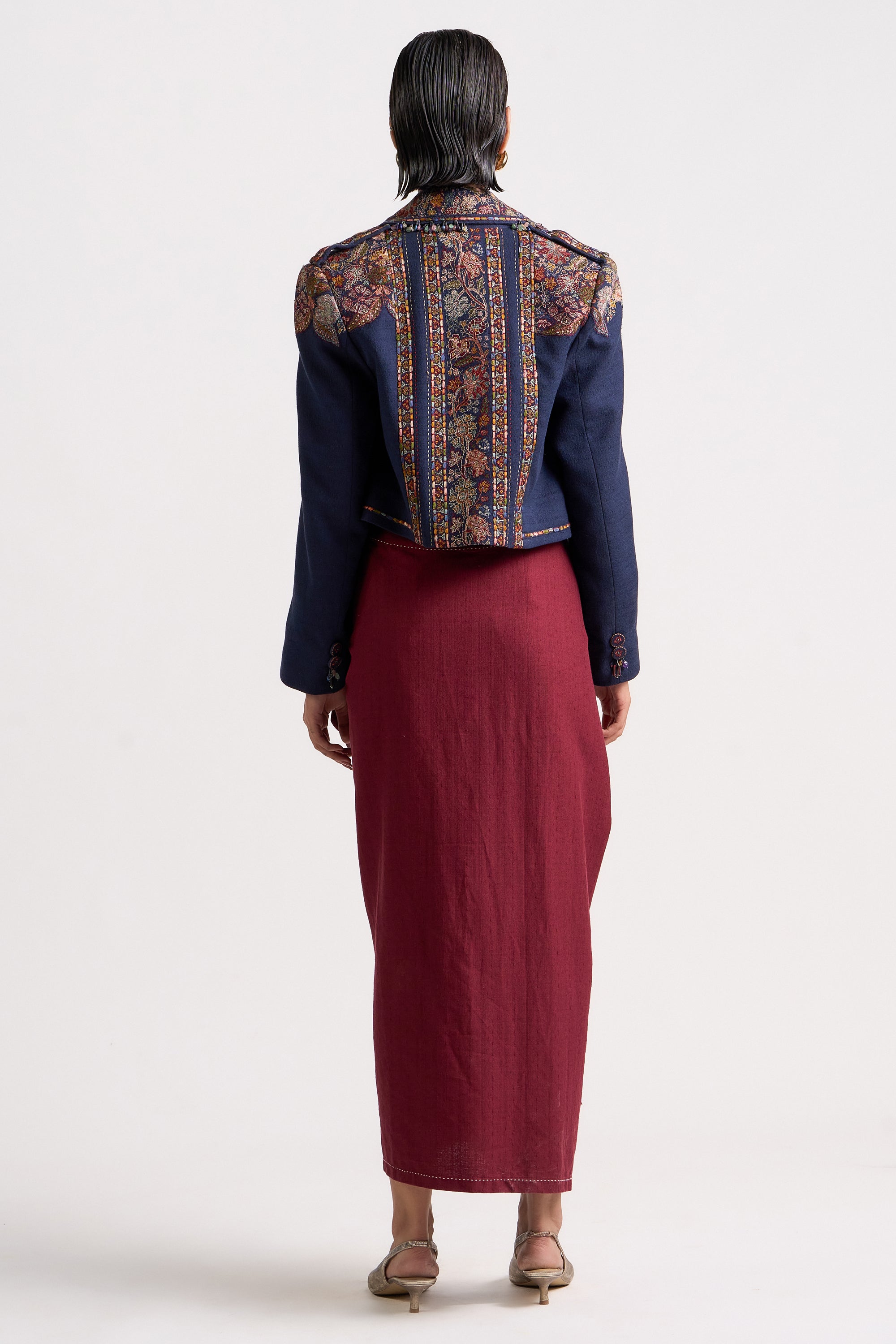 Double-Breasted Crop Jacket