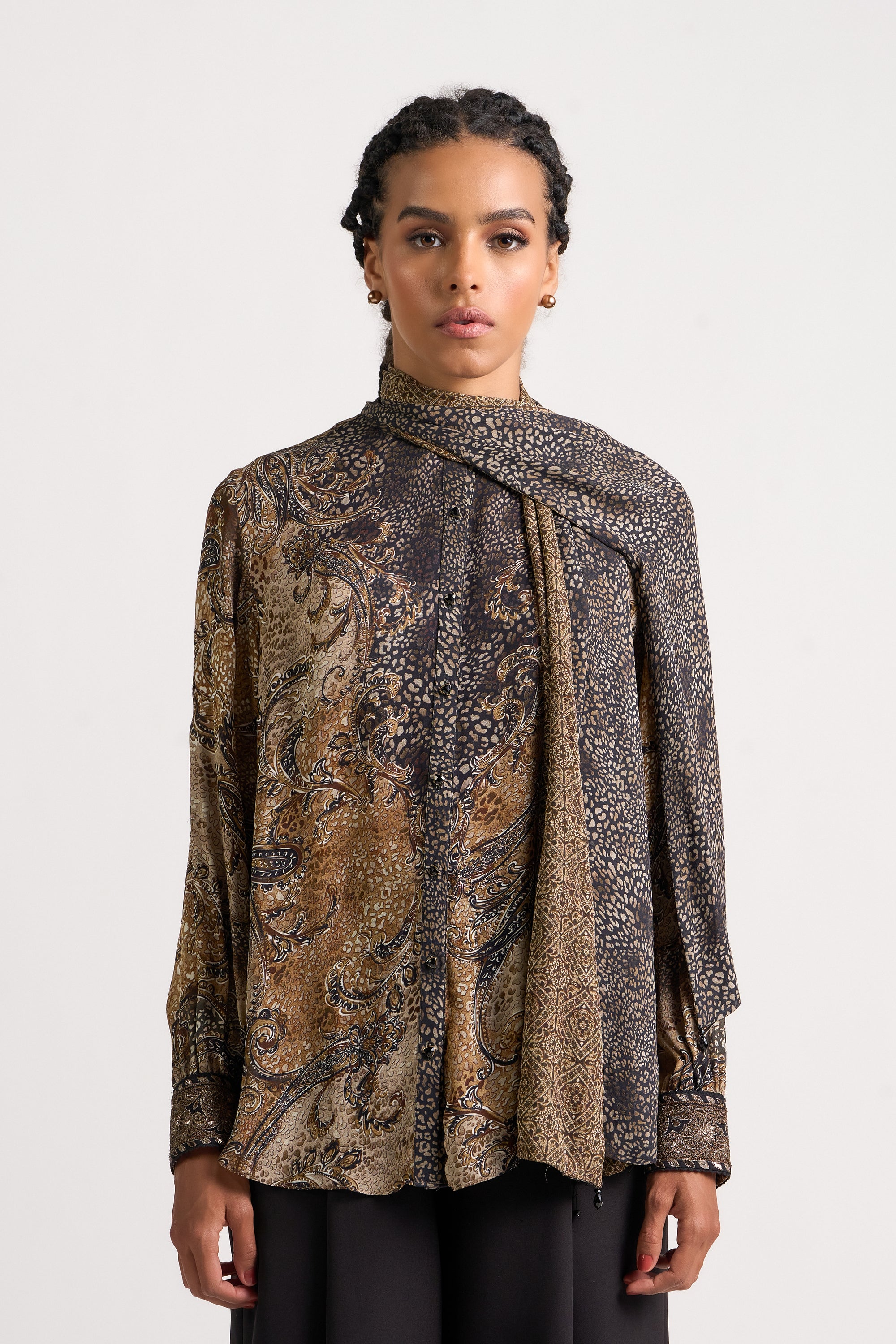 Paisley Scarf Shirt