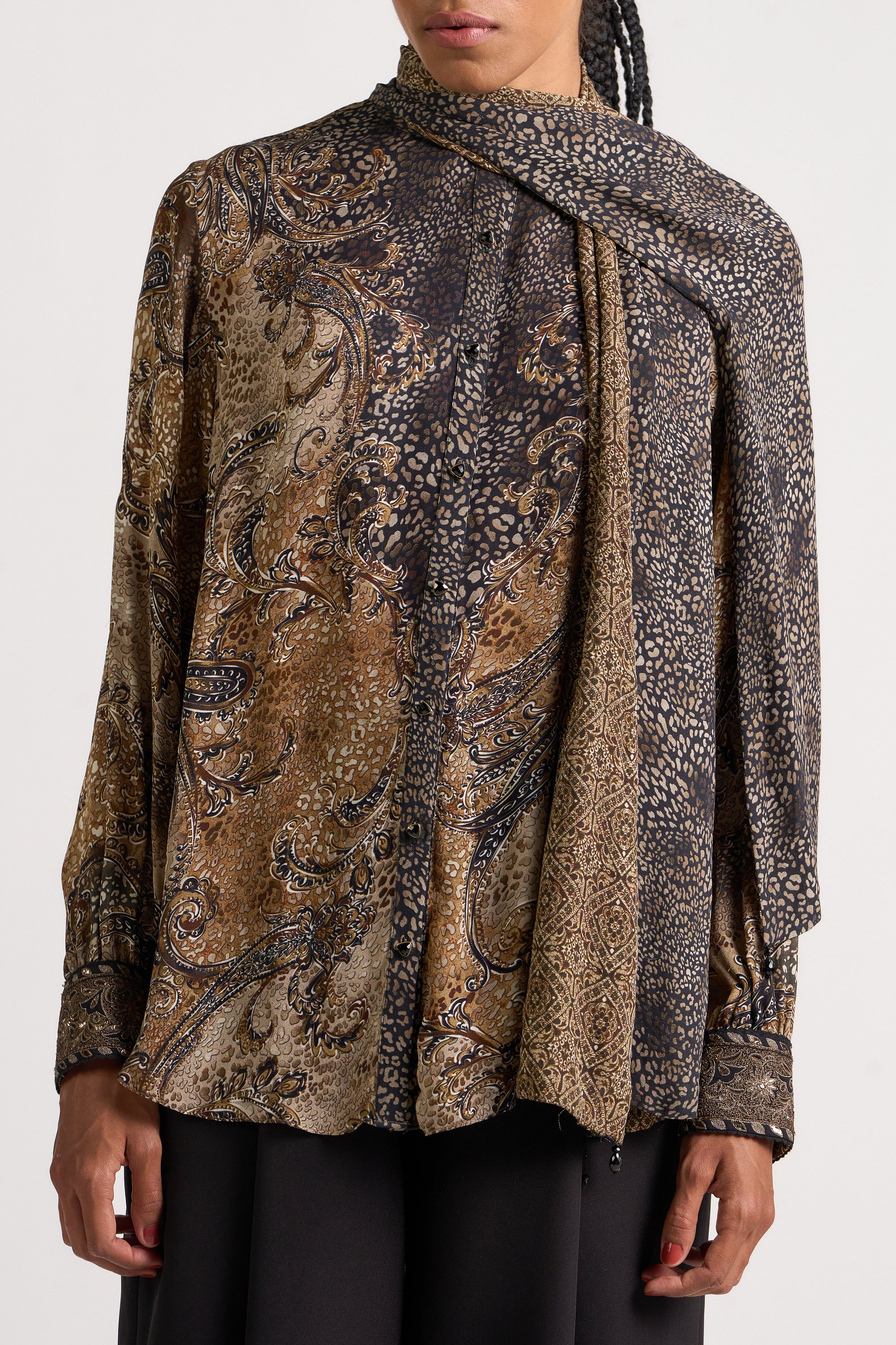 Paisley Scarf Shirt
