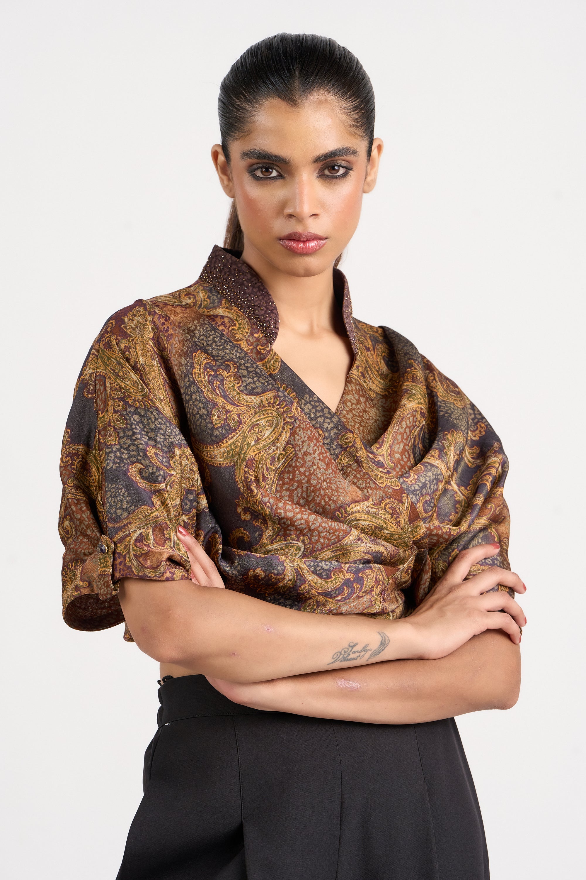 Paisley Wrap Top