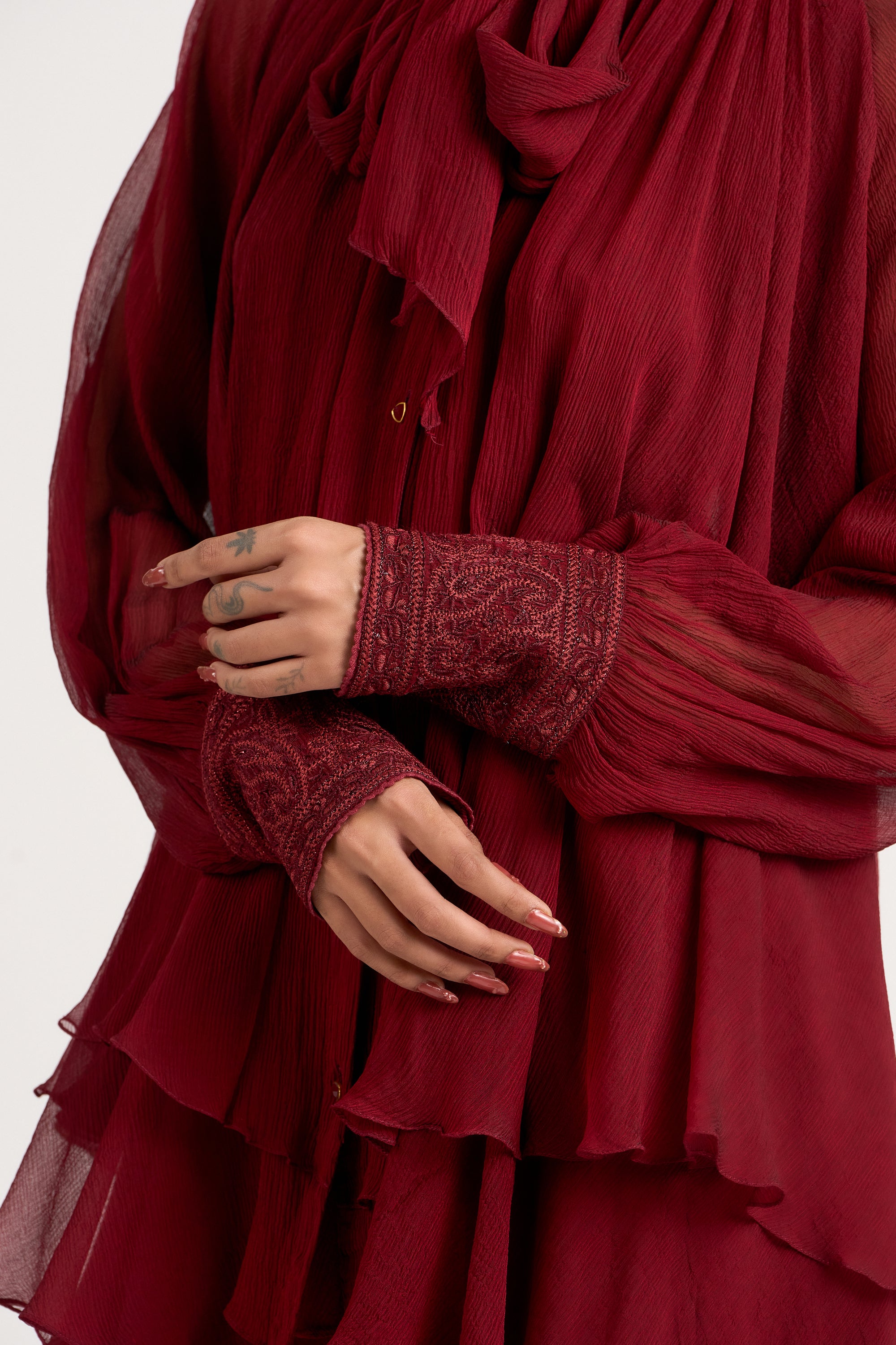 Double-Layered Scarf Top