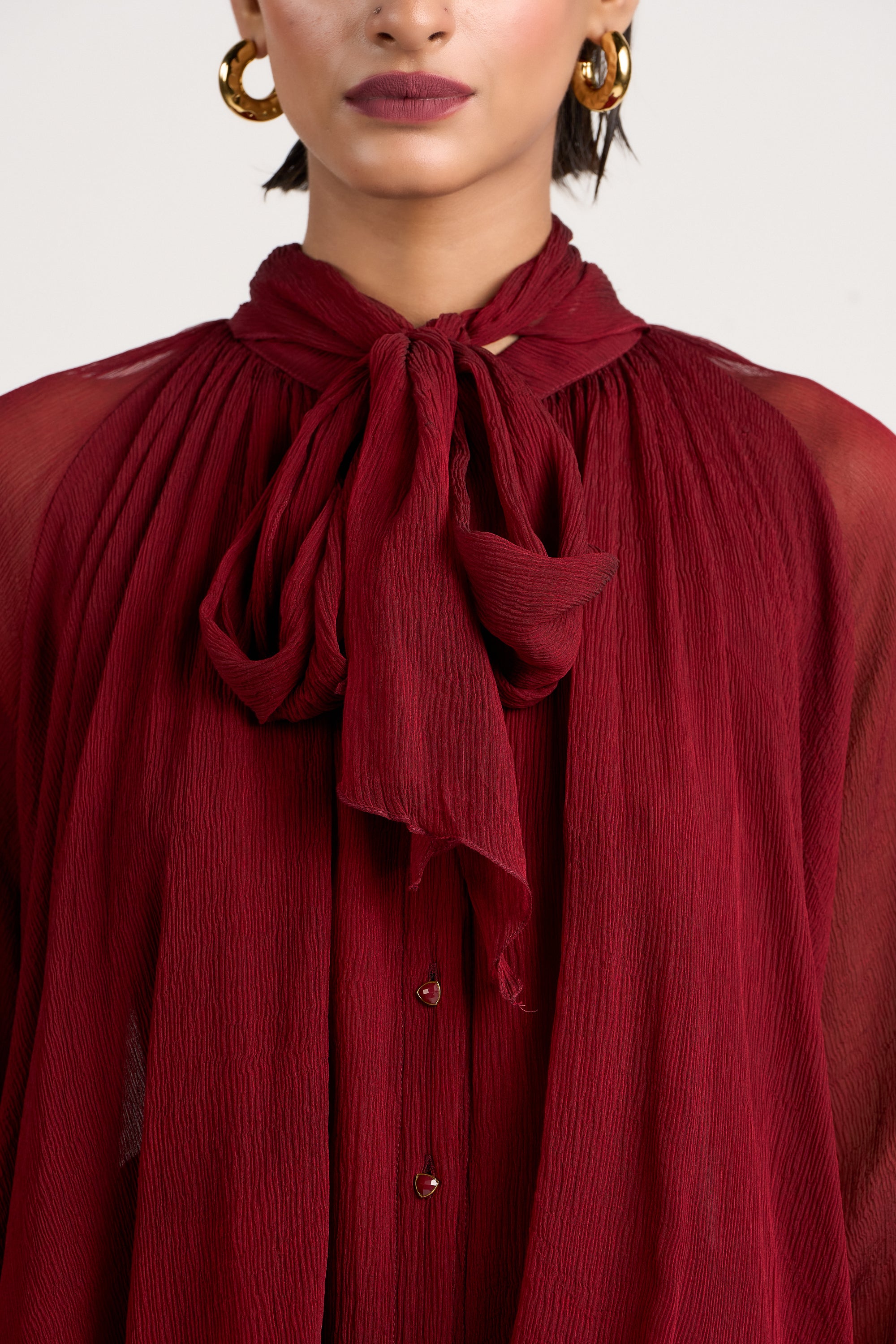 Double-Layered Scarf Top