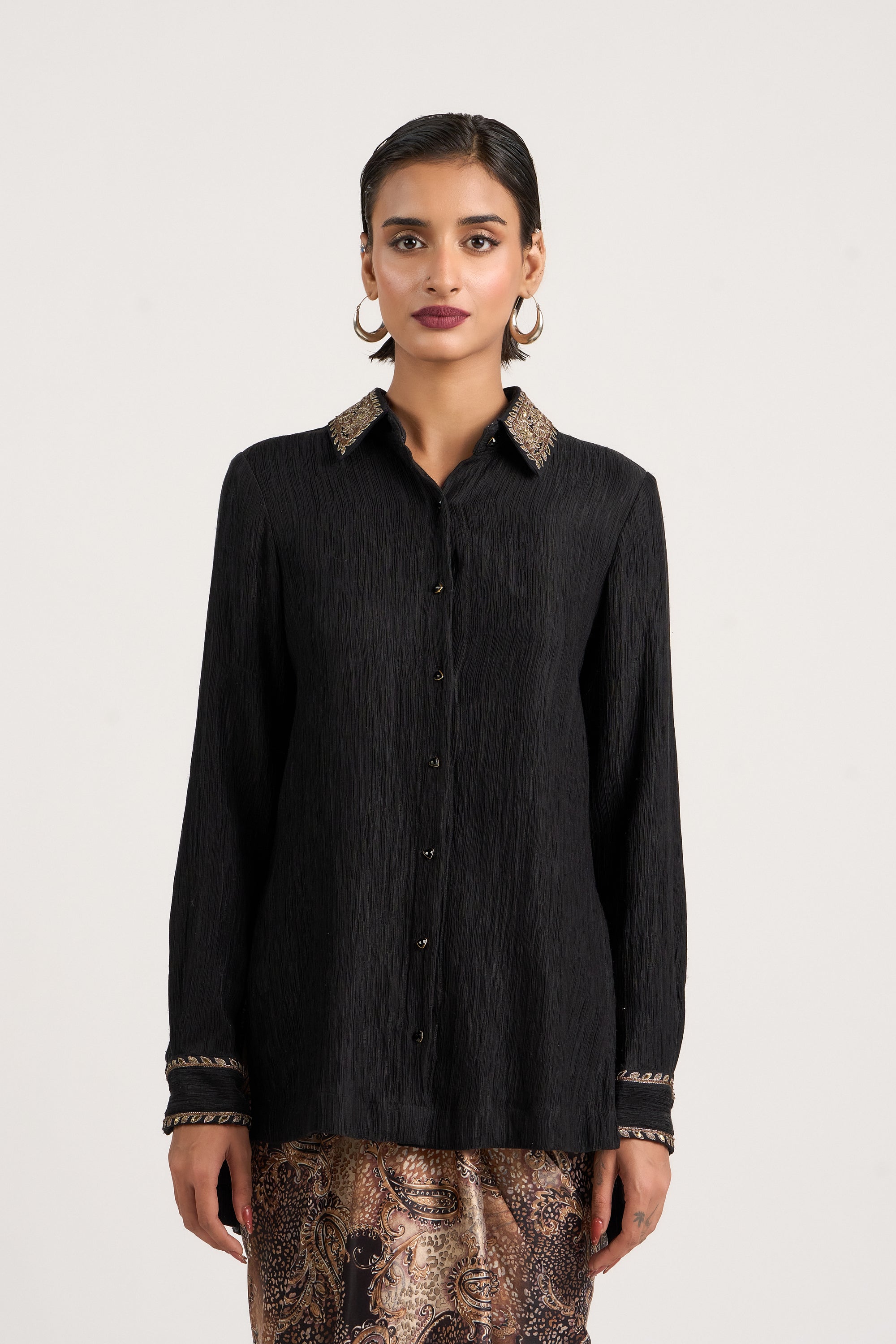 Embroidered Evening Shirt