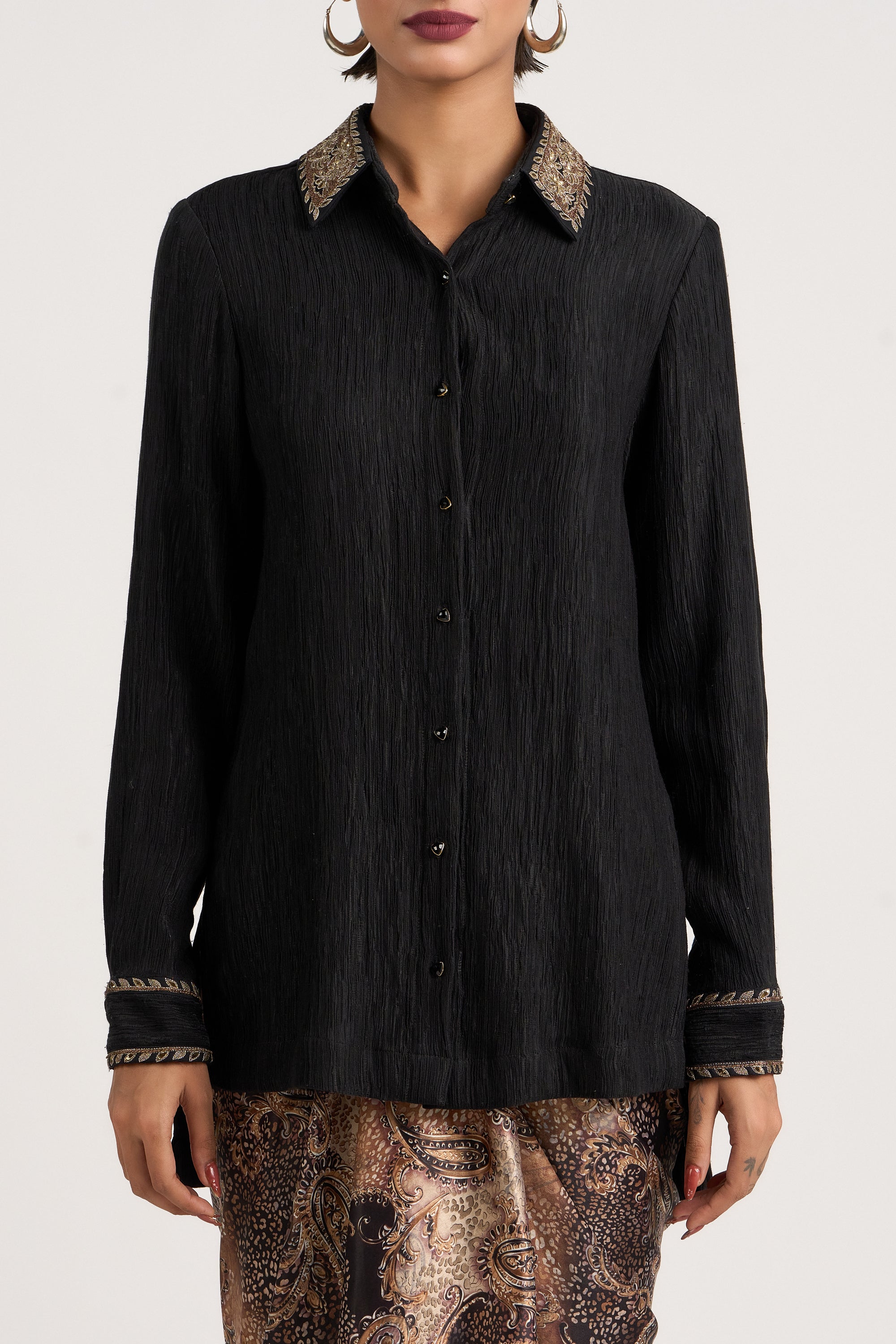 Embroidered Evening Shirt