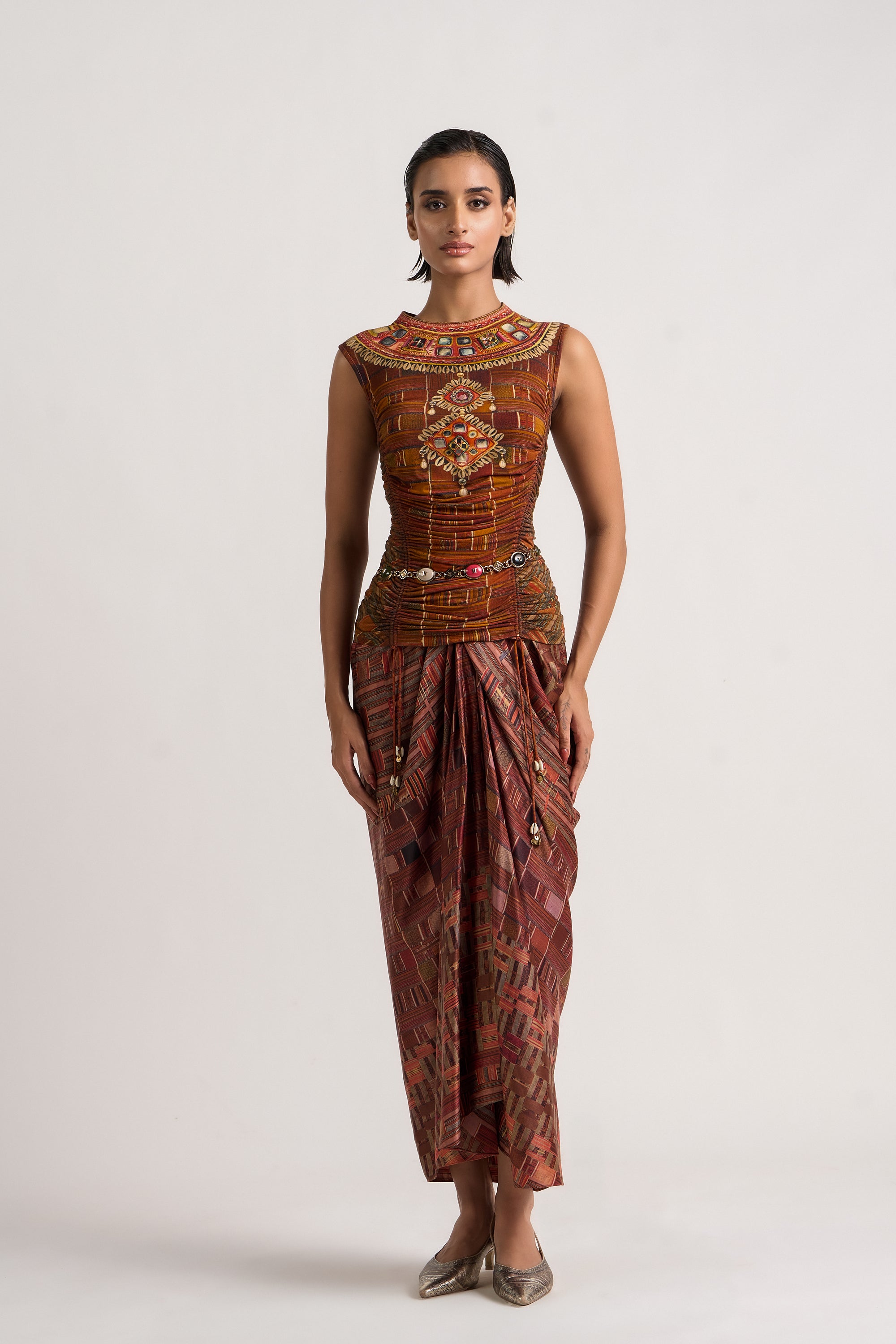 Asymmetric Drape Skirt