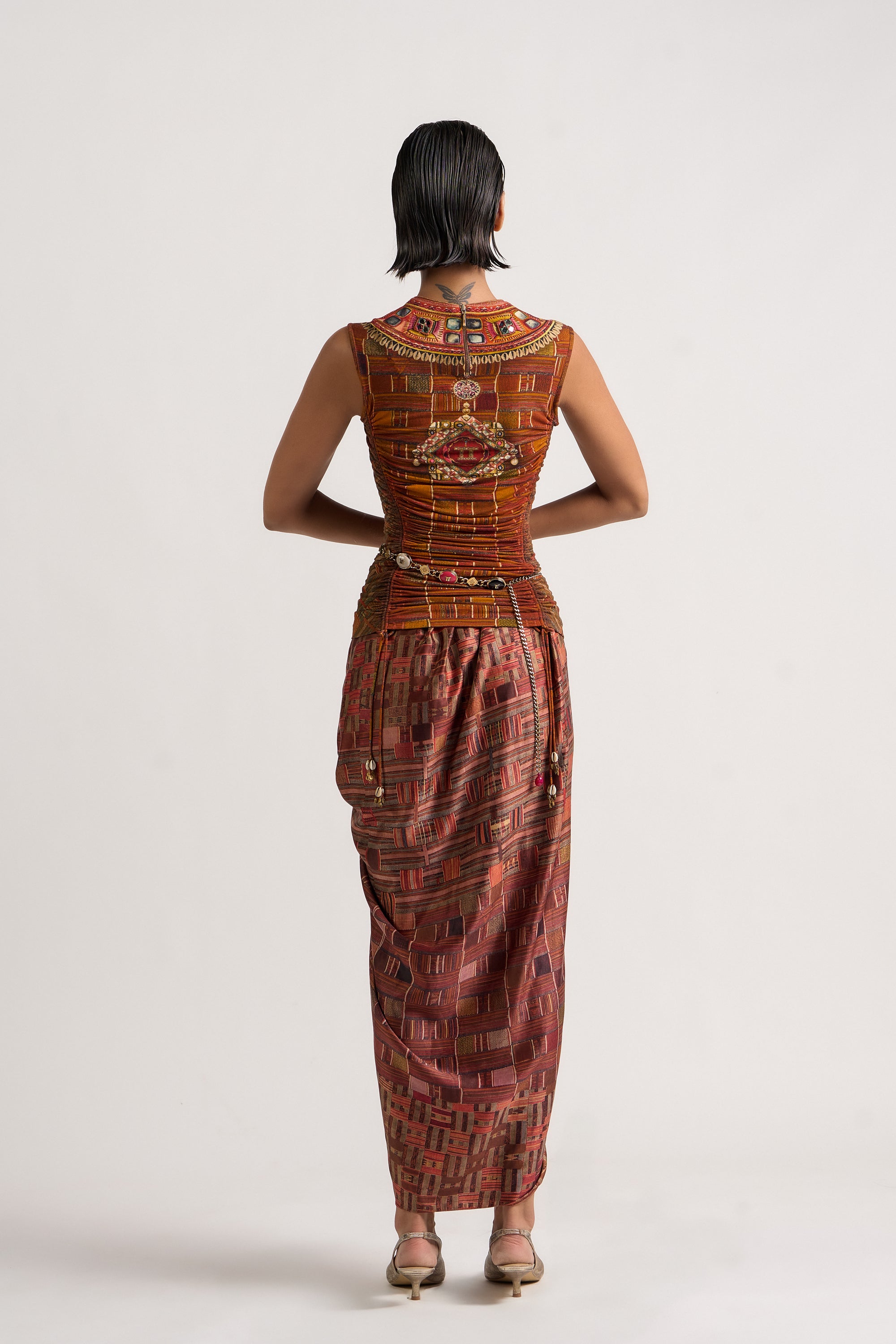 Asymmetric Drape Skirt