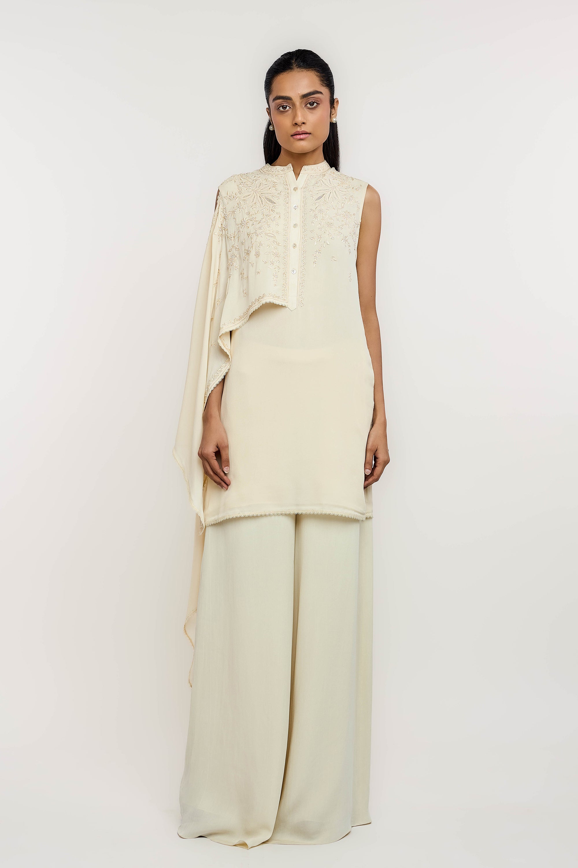 chikan dress for women Chikan Layered Tunic