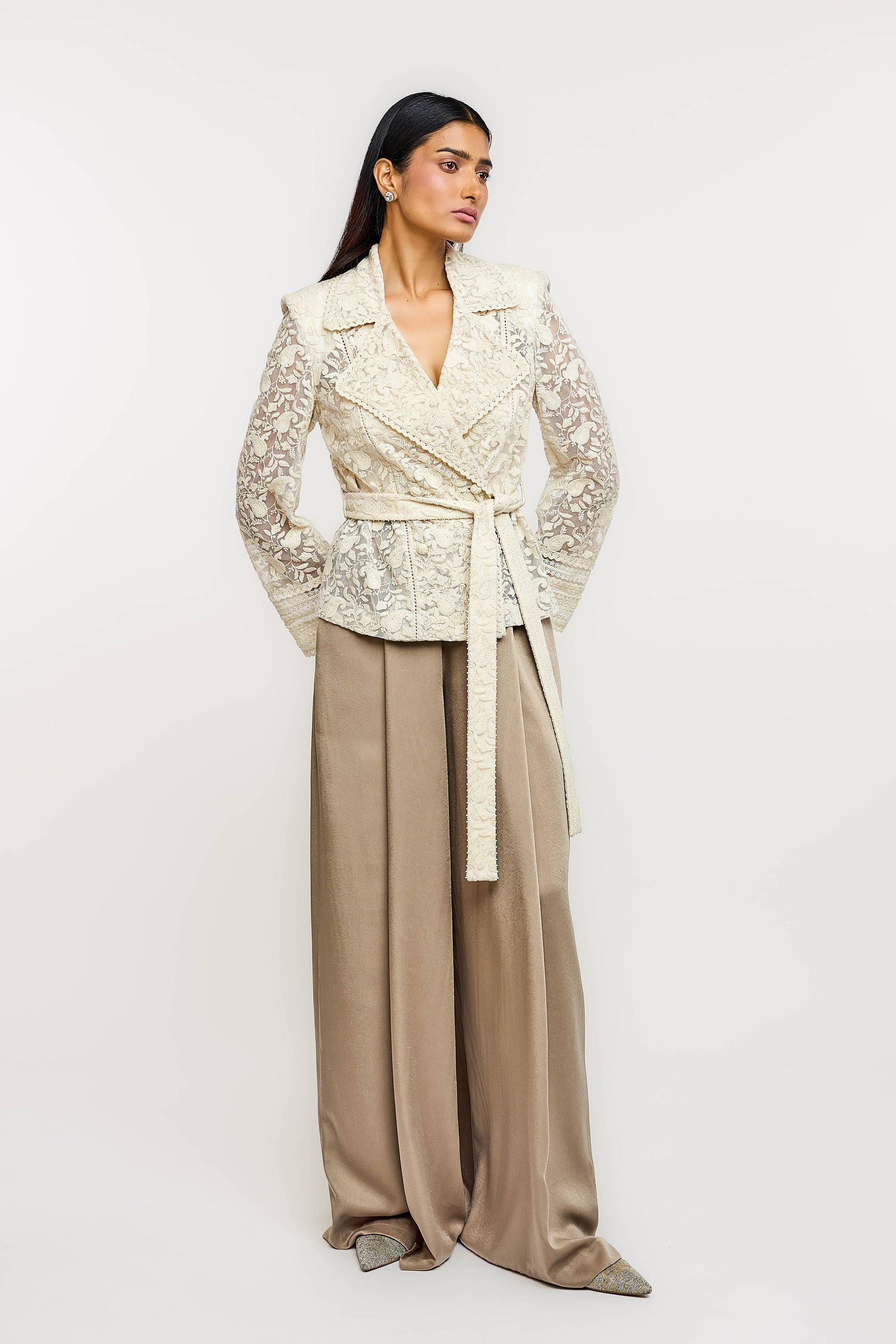 Embroidered Crop Jacket