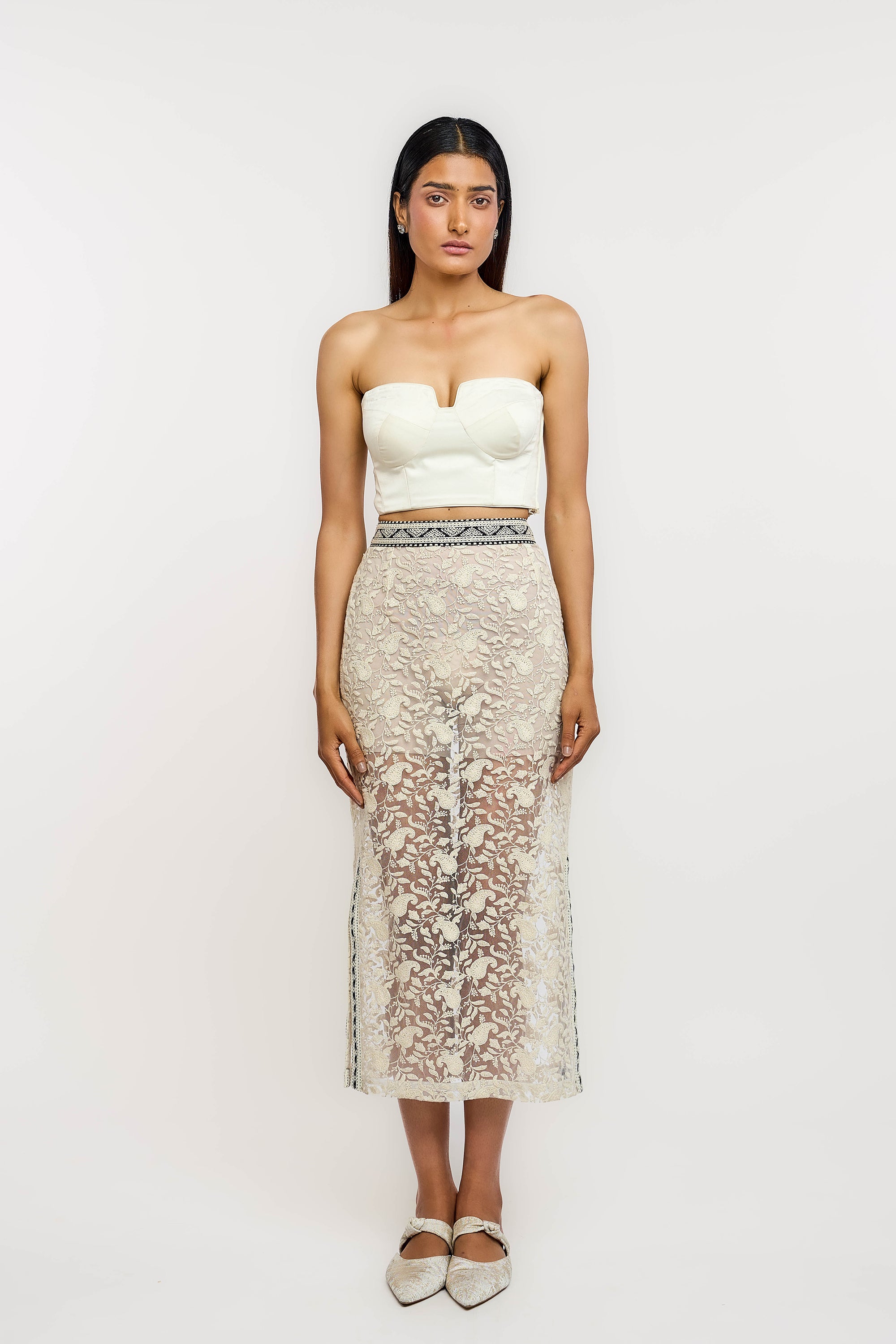 Paisley Pencil Skirt